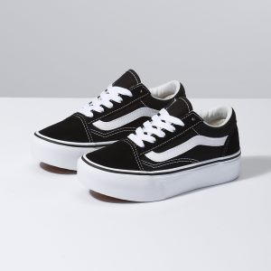 Vans Kiz Çocuk Spor Ayakkabı Old Skool Platform Siyah Beyaz | 26048-227